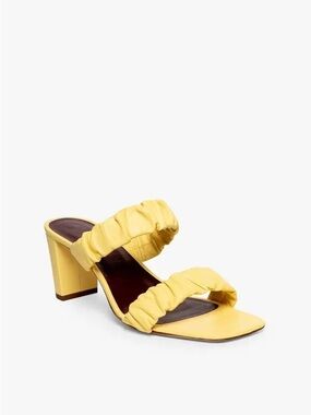 Staud Frankie Rouched Leather Sandals
